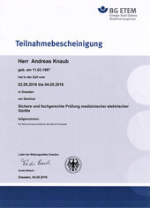 Sichere und fachgerechte Prüfung medizinischer elektrischer Geräte